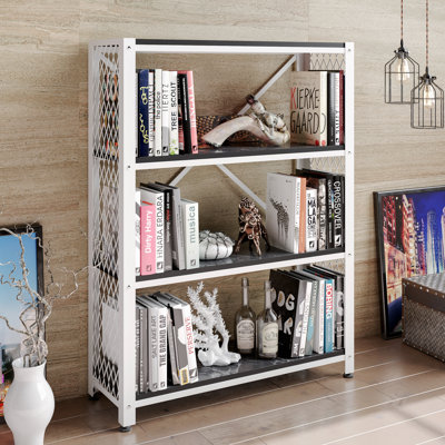 121.92cm H x 91.44cm W Steel Etagere Bookcase