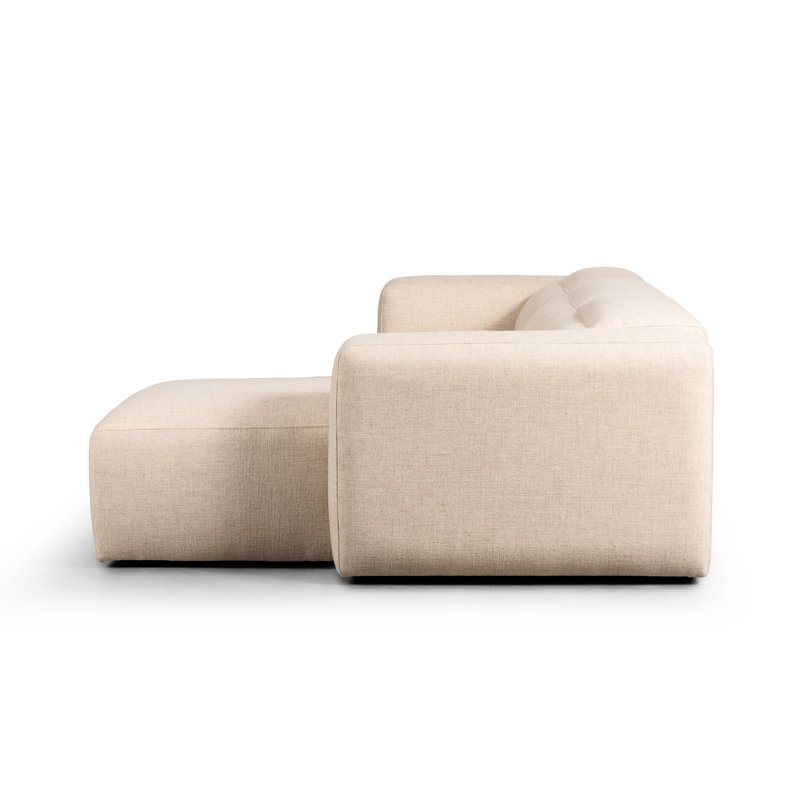 Radley 3 - Piece Upholstered Sectional, Left Hand Facing, Antigo Natural Polyester Blend