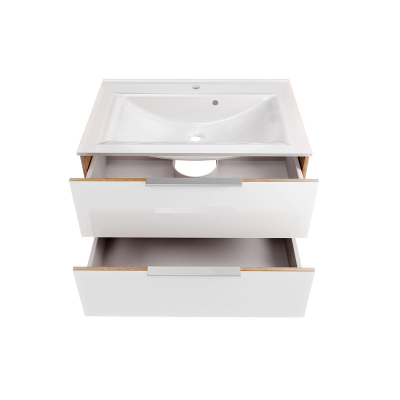 2 Pieces 1000 mm Bathroom Furniture Suite