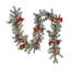 The Holiday Aisle® 9 ft. General Store Snowy Garland with LED Lights and Bows