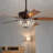 52" 5-blade Bronze/brown Modern Farmhouse Indoor Ceiling Fan With Crystal And Dc Motor