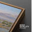 «Soft Desert River Landscape with Distant Mountains», reproduction d'art sur toile encadrée, 2 pièces-124932889-124932890