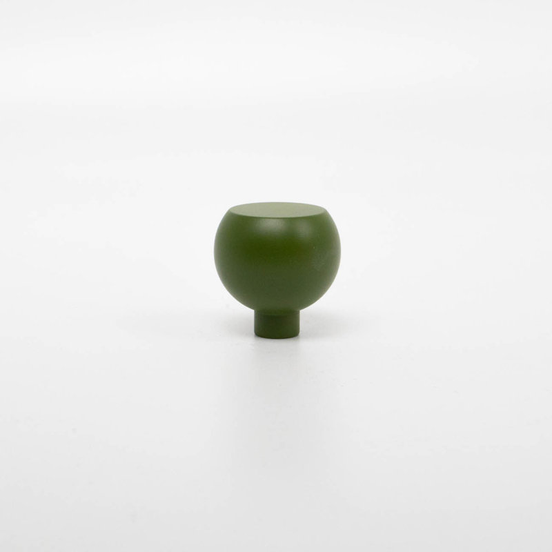 ROUS Hardware Mid Century Modern Sphere Knob, Olive (Green)