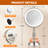 Metal Round Led Makeup Mirror, Rechargeable 1x/30x Magnifying Mirror With 3 Color Dimmable Lights, Brushed Nickel