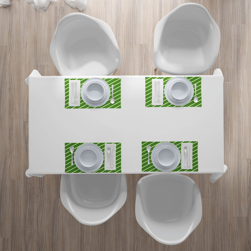 Polyester Striped Rectangle Placemat