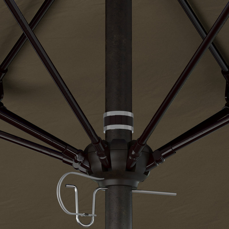 Parasol de marché commercial en aluminium Geil, Taupe, Bronze