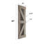 Porte de grange pliante en bois de pin noueux 80 po H avec trousse de quincaillerie-97865901-97865909