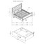 Ensemble de chambre avec très grand lit 5 pièces Kauffman-107635881-107635882