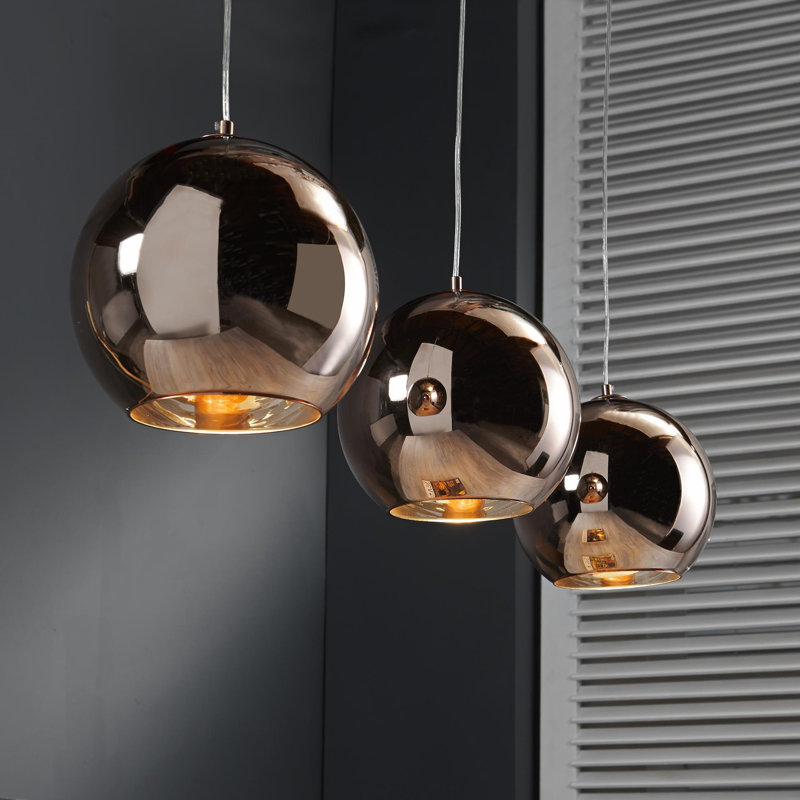Nebeker 3 - Light Kitchen Island Pendant, Kupfer