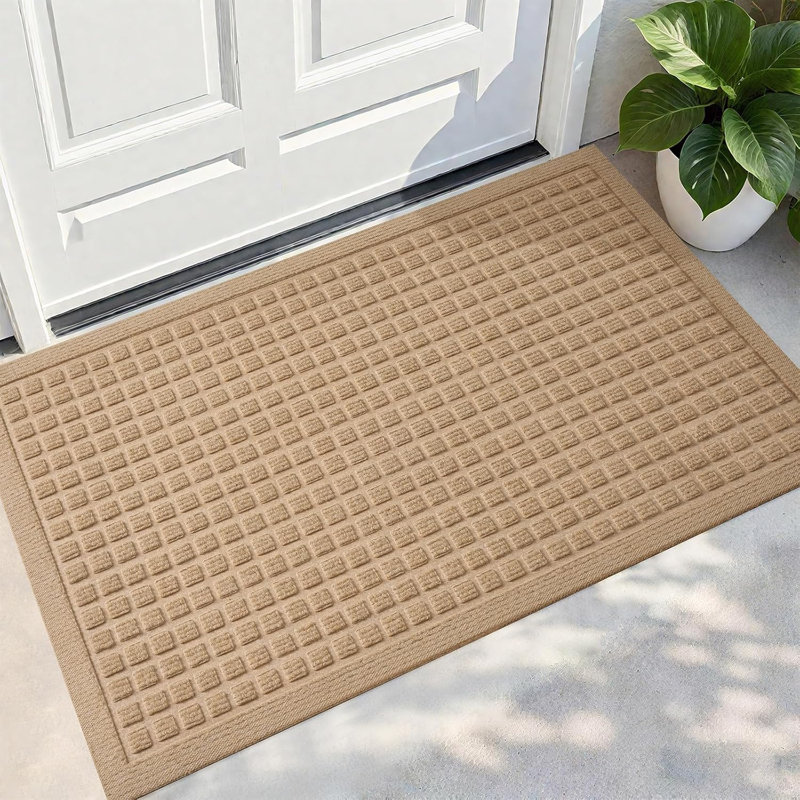Tapis d'entrée antidérapant en polyester