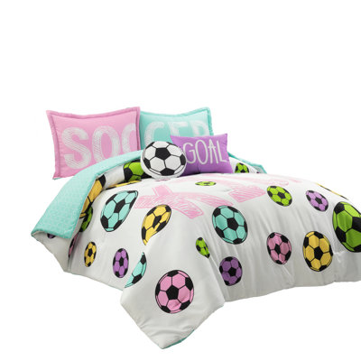 Édredon réversible surdimensionné pour filles Soccer Kick