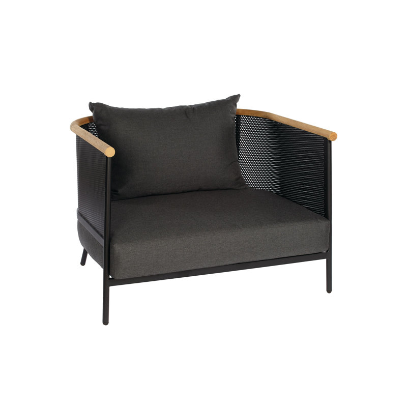Riad Outdoor Lounge Chair, Sooty, Anthracite