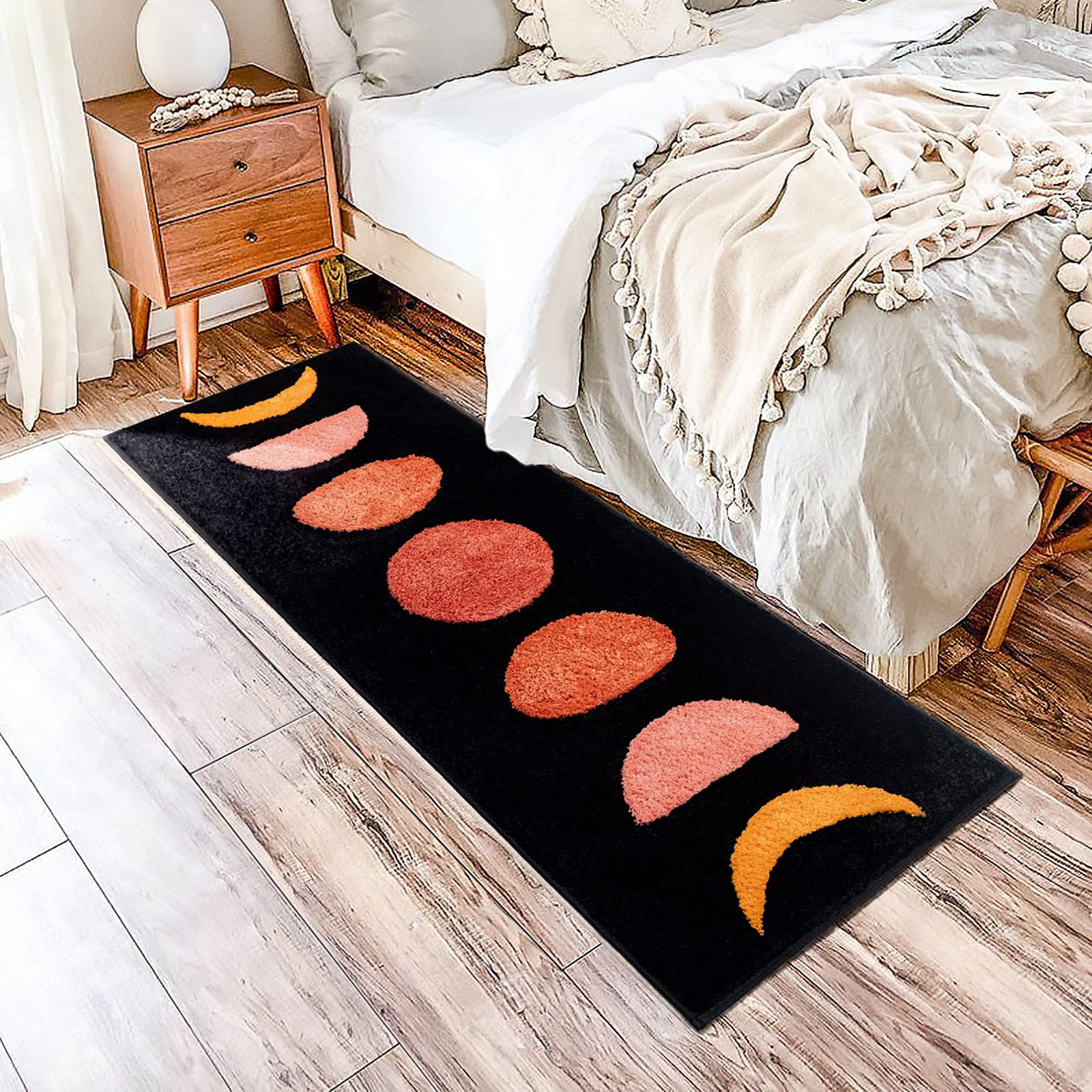 SEGUIRA Long Bathroom Rugs Non Slip Bohemia Large Rug Runner Washable ...