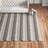 Alva Striped Handwoven Cotton Area Rug in Beige/Black-1725054384