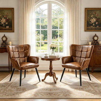 Chaise d'appoint moderne Mid-Century avec dossier et pieds en métal
