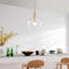Verdie Brushed Brass & Glass Pendant Light - Sleek Modern Design Ceiling Light