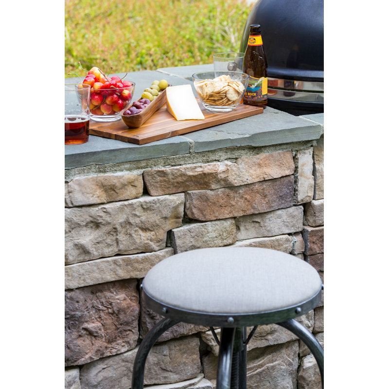 Adjustable Patio Bar Stool with Sunbrella Fabric Cushion