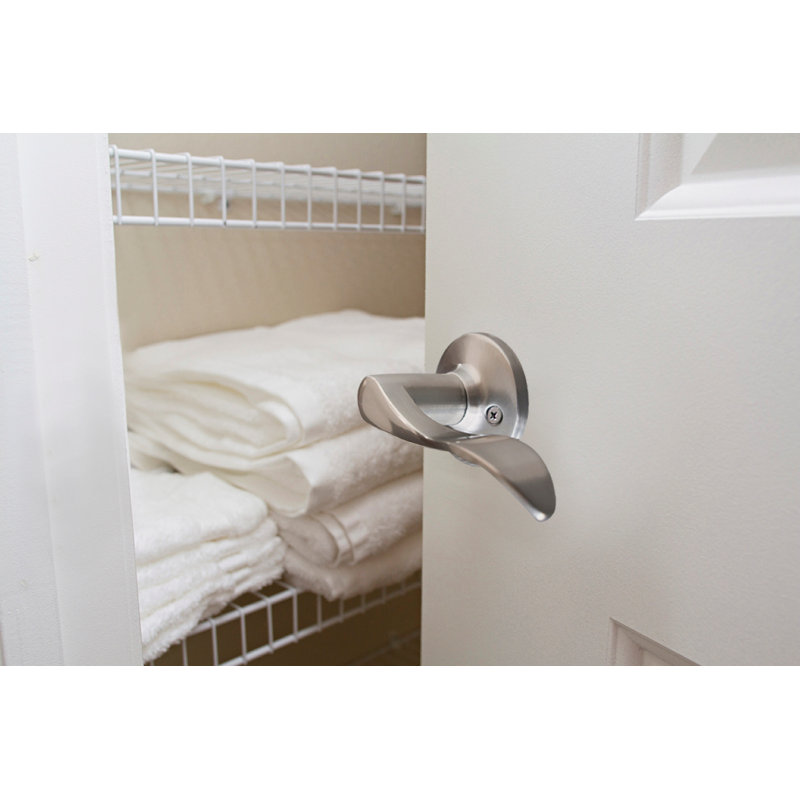 Levier de porte simple Stratford, Nickel satiné