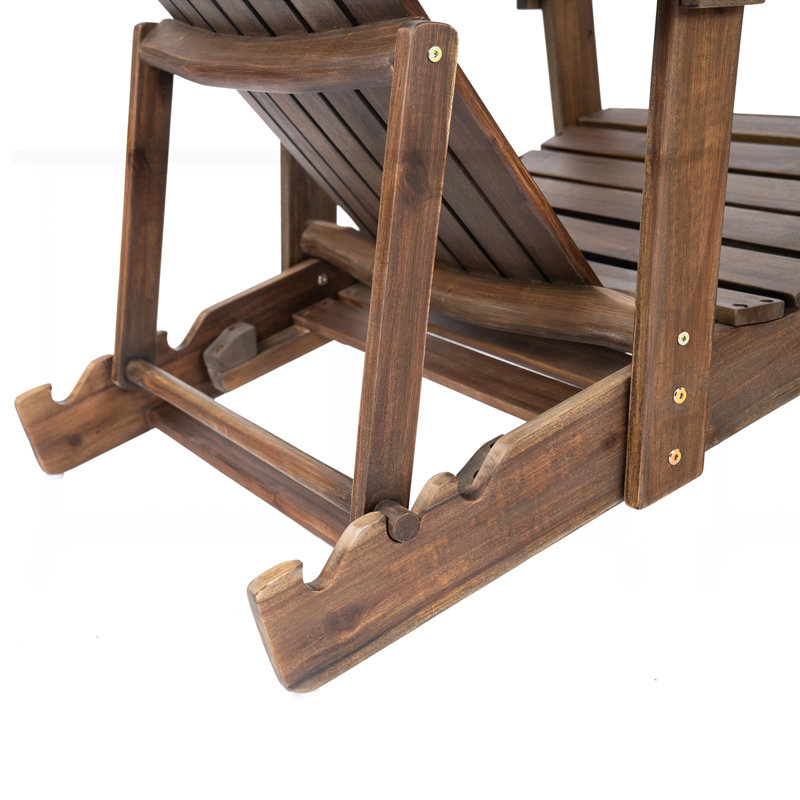Chaise Adirondack d'extérieur de style ferme, Gris