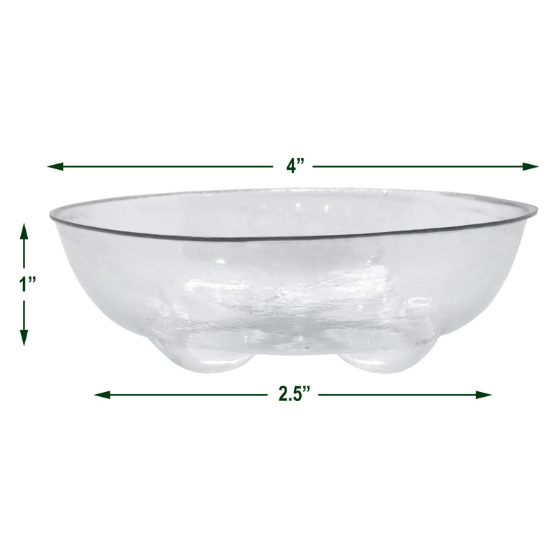 Ensemble de 5 soucoupes en plastique robuste 5 pièces, H 1 po x l 4 po x P 4 po