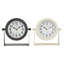 Horloge de table analogique à quartz en métal noir