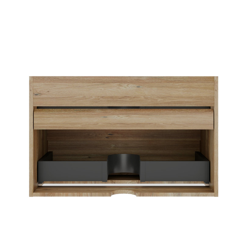 Base de meuble-lavabo scandinave Nordik de 30 po avec tiroirs à fermeture en douceur et glissières encastrées, 30