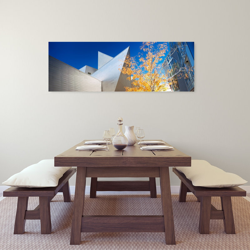 Low Angle View Of Skyscrapers Downtown Denver Denver Colorado USA by Dan Merkel - Wrapped Canvas Panoramic Print