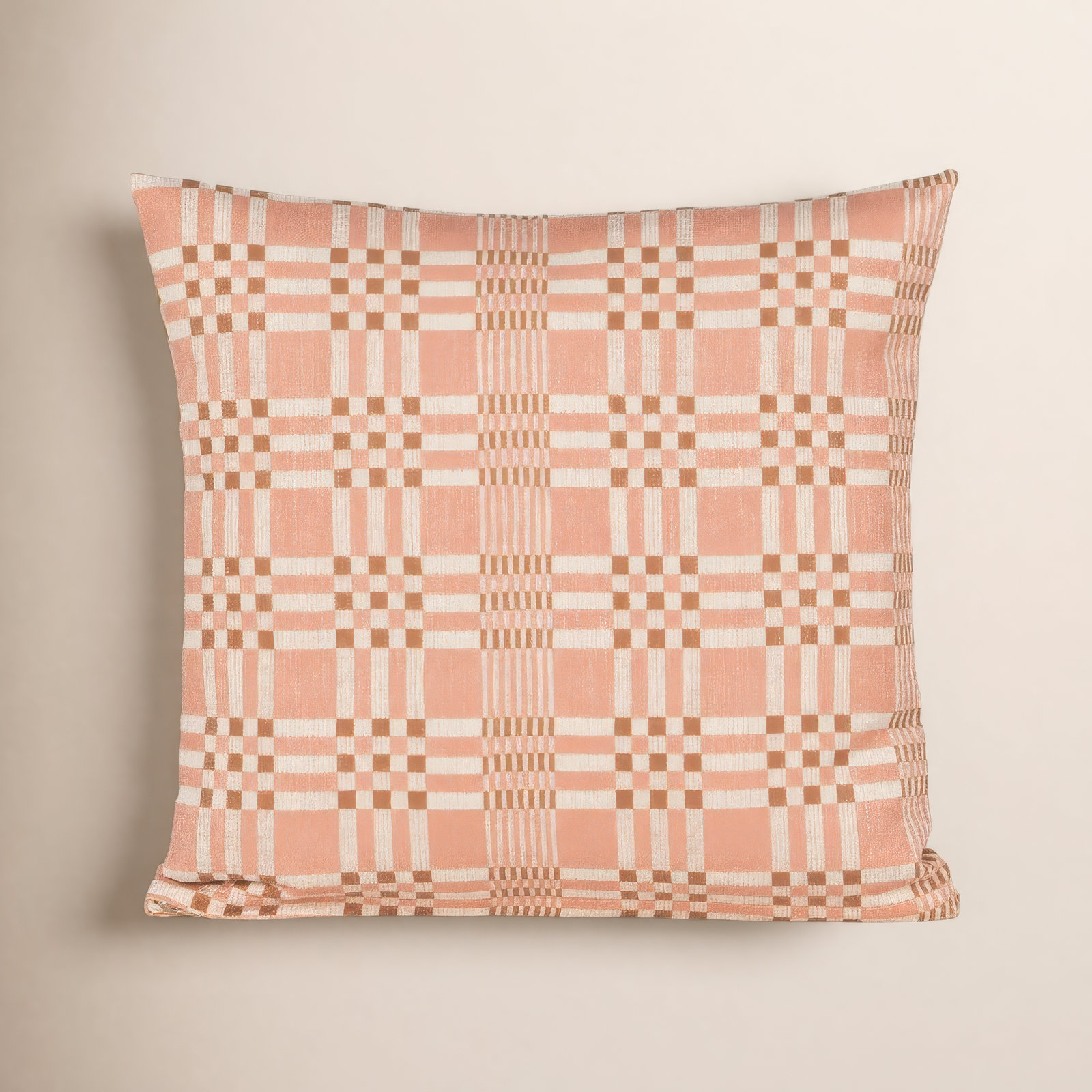Modular Print Accent Pillow, Feather, Pink, Square 22"
