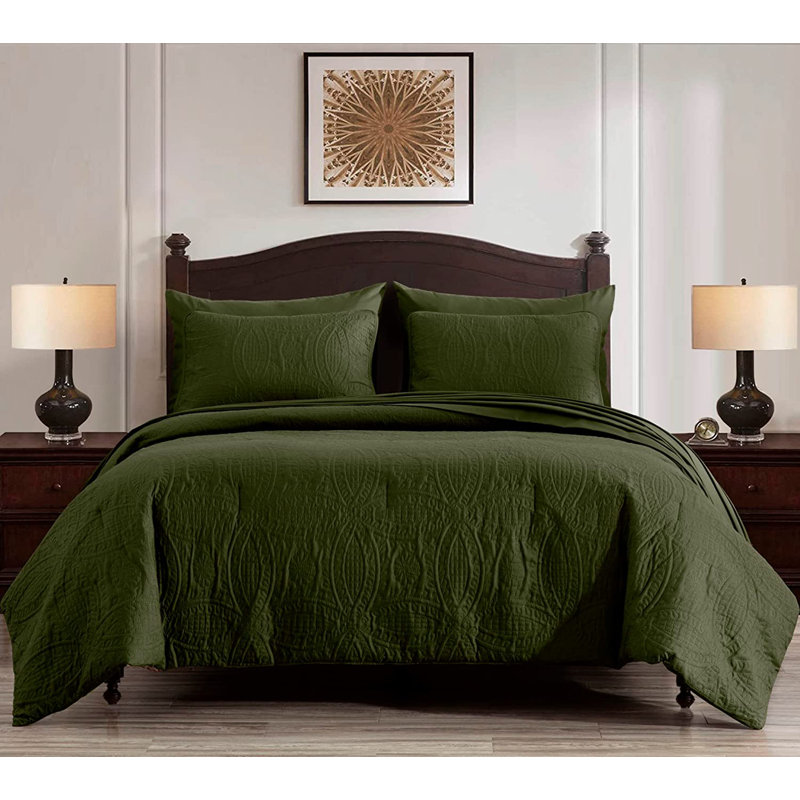 Liam Microfiber 7 Piece Bed in a Bag Comforter Set, King Comforter + 6 Additional Pieces, Cypress