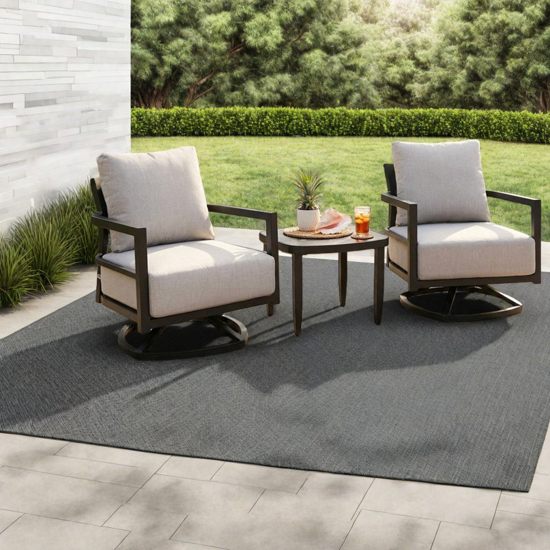 Chaises longues modernes, ensemble pivotant en aluminium avec table en marbre pour patio