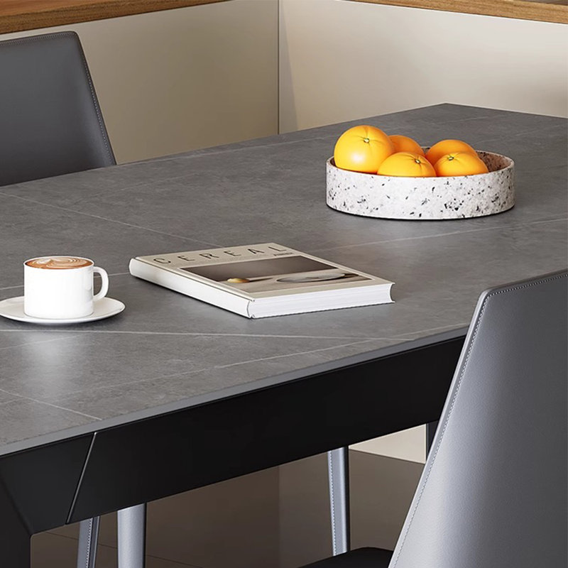 Simple modern Small apartment dining table set, 5, 29.52"H x 86.61"L x 35.43"W