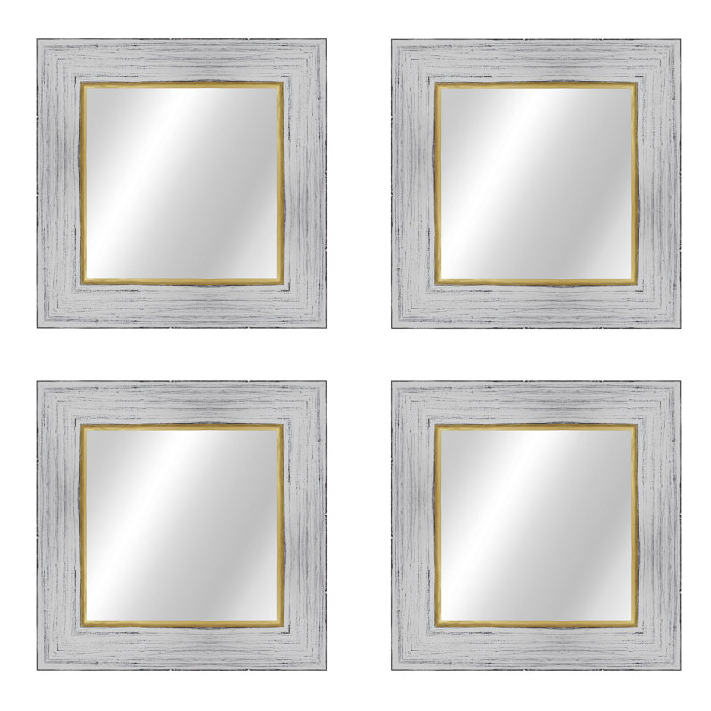 16 X 16 Rustic, White/Gold