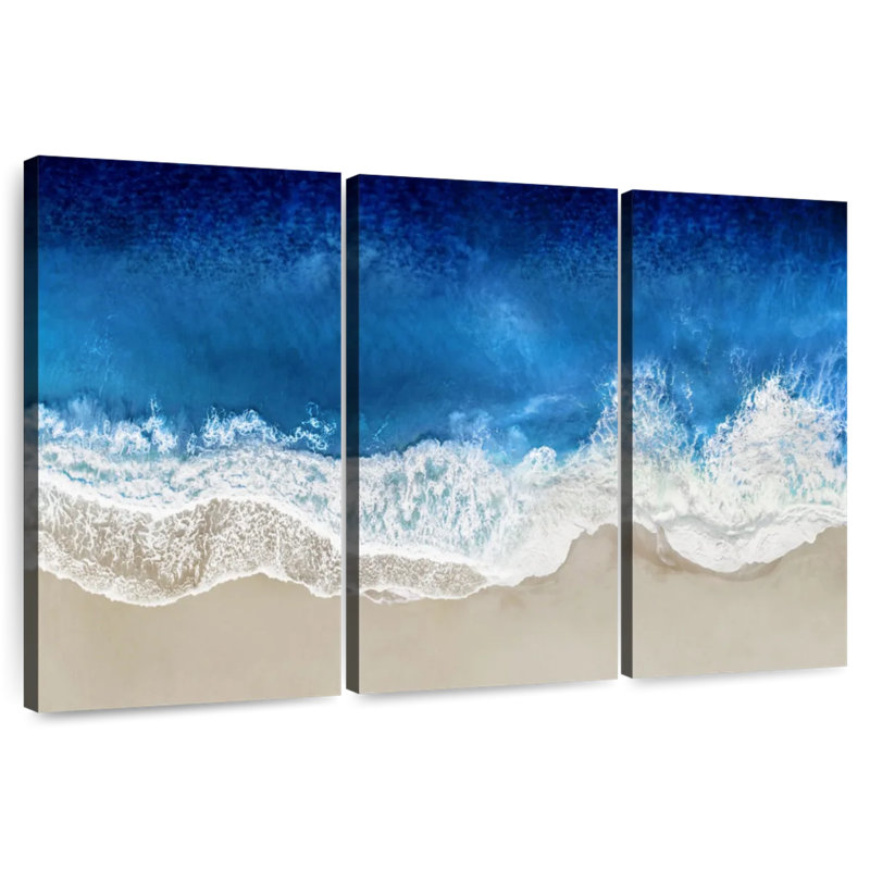 Gillard Indigo Waves From Above I, H 42 po x l 65 po