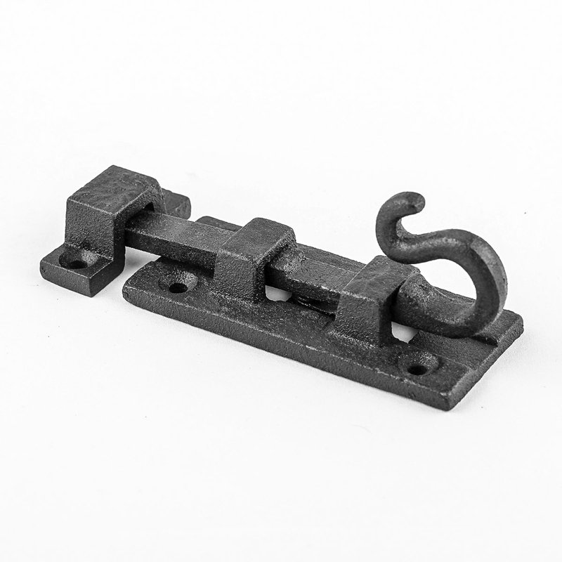 Boulon à glissière antique en fer forgé