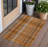 3' X 5' Terra Cotta Plaid Washable Non Skid Indoor Outdoor Area Rug