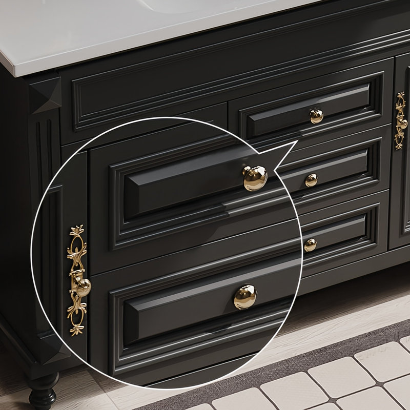 American retro style rest room bathroom cabinet, 31.49" H x 67.32" W x 19.68" D