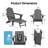 HDPE Foldable Adirondack Rocking Chairs with Retractable Ottoman-765421352