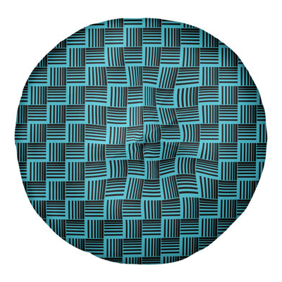 Coussin de sol classique à rayures Baskettressées