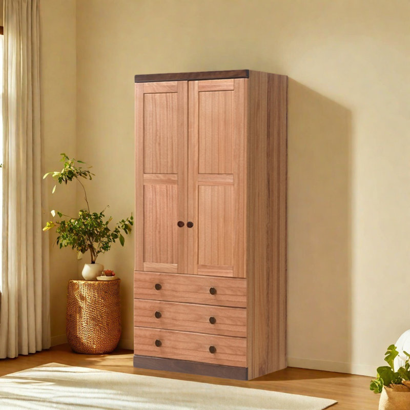 Garde-robe simple rétro, H 78,74 po x l 35,43 po x P 22,05 po