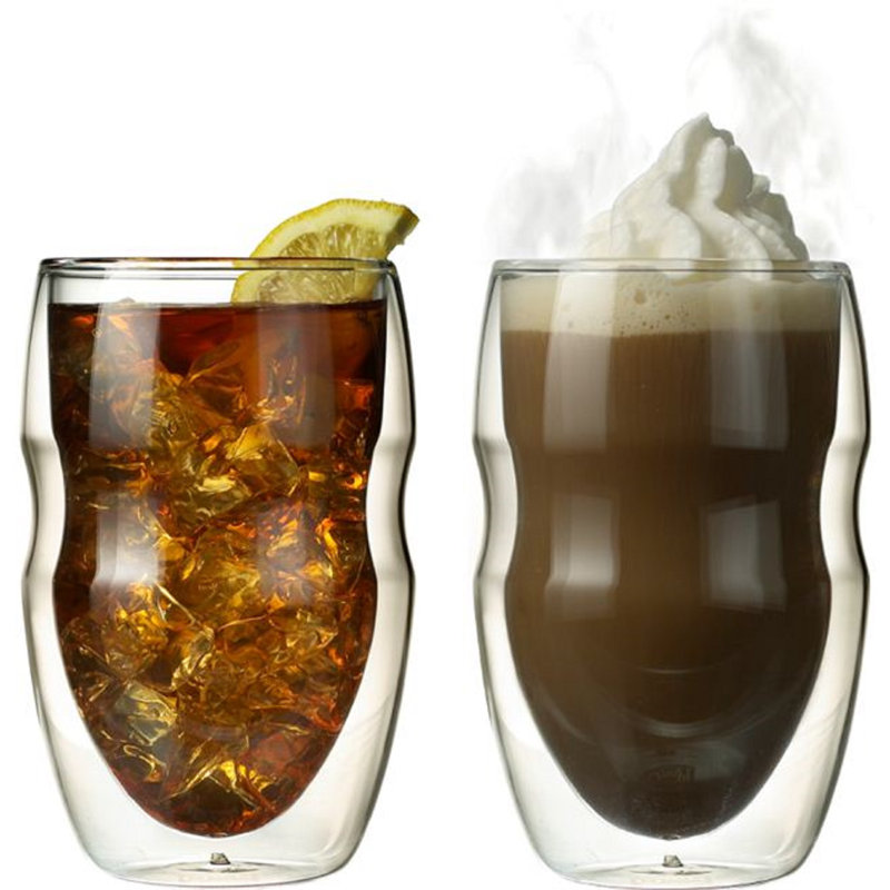 Serafino Glass Coffee Mug, 2, 12 fl.oz.