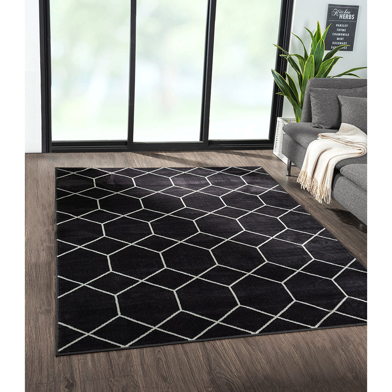 Tapis tissé rétro pour le salon