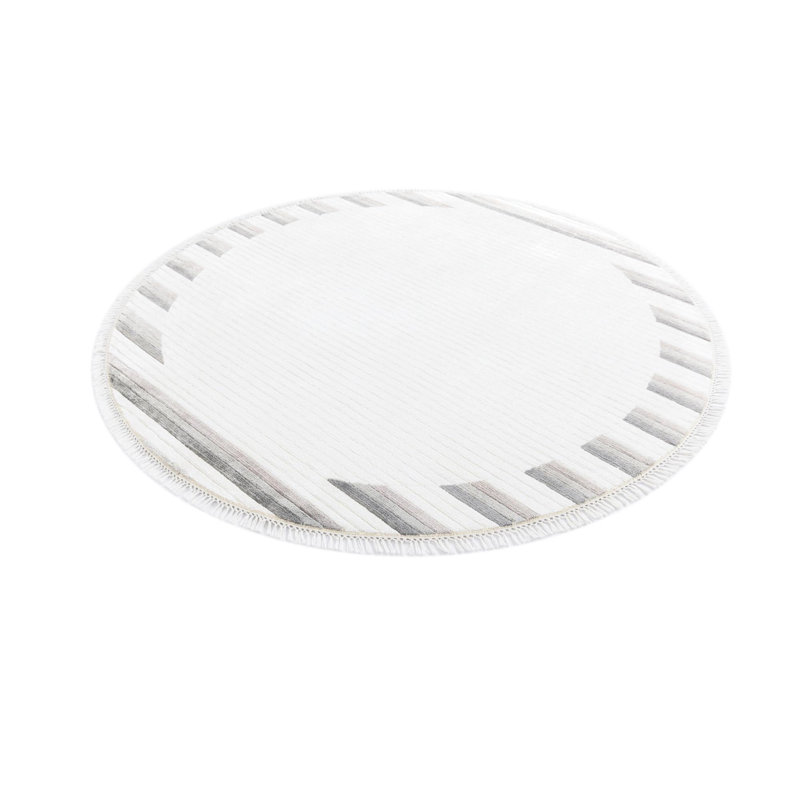 Tapis rond ivoire Outen