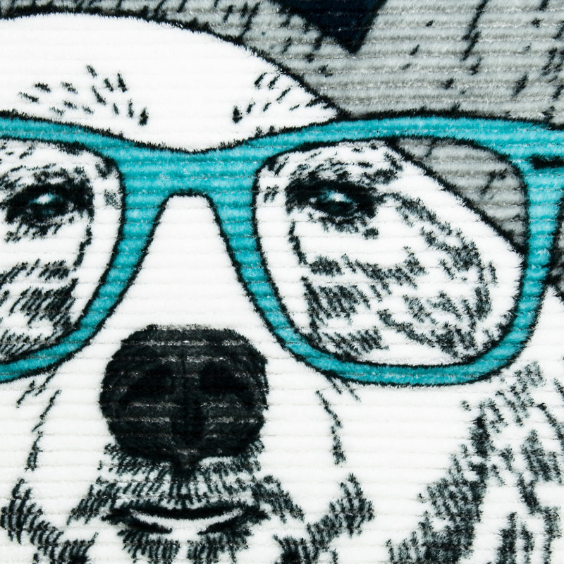  Jeté en flanelle Hipster Bear