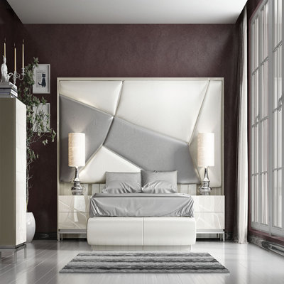 London Vegan Leather Panel Bed