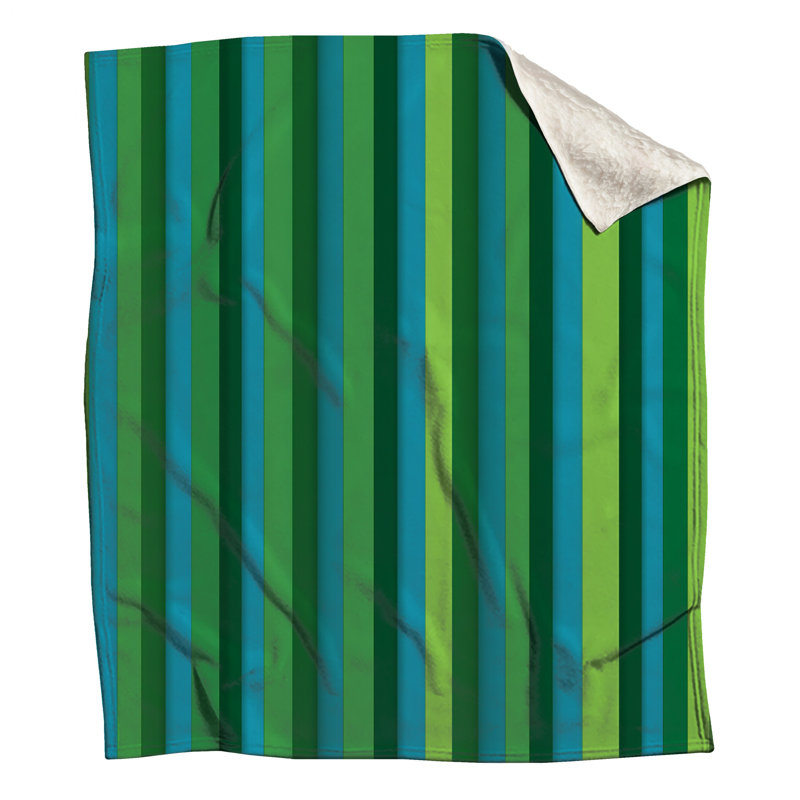 Jeté en molleton Stripes - Jeté à motif pour canapés ou lits, 50in W x 60in H