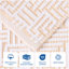 Ensemble de serviettes de salle de bain en coton à motif géométrique doux et très absorbant 12 pièces-108130602