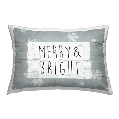 Coussin extérieur Stupell Industries Merry & Bright Snowflakes Design par Carol Robinson