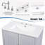 Meuble-lavabo de salle de bain avec lavabo de style rétro, espace de rangement multifonctionnel, tablette de porte, porte à fermeture en douceur-1111668348