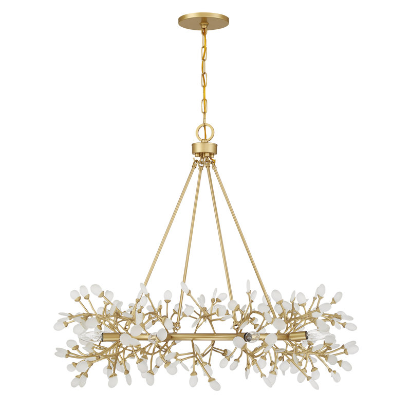 Once 8-Light Chandelier in Spun Gold by Breegan Jane