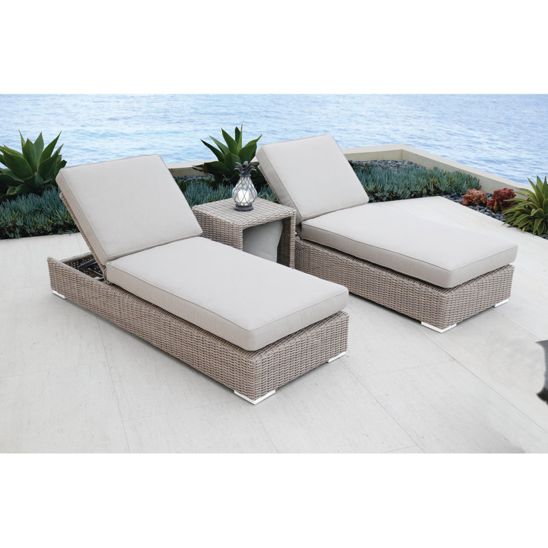 Coronado Outdoor Chaise Lounge, Echo Midnight Sunbrella®